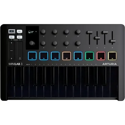 Arturia MiniLab 3 Hybrid Keyboard Controller Deep Black • $109