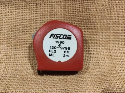 Vintage Tape Measure - FISCO 6ft 2m English Made Ex Military  Tool Dated 1990 • £12