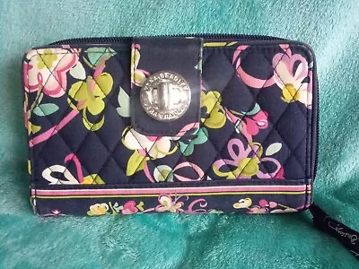 Vera Bradley Wallet  Ribbons  Ret.  Pattern 16 Cr. Cd. Slots 4 Compartments • $15.25