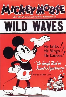 Wild Waves 1929 With Disney's Mickey Mouse --POSTCARD • $3.99