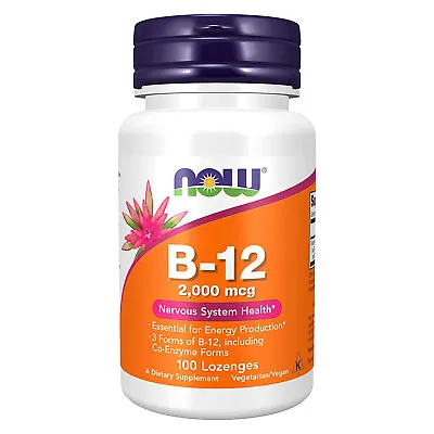 NOW FOODS Vitamin B-12 2000 Mcg - 100 Lozenges • $10.98