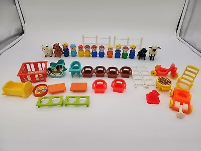 Lots Of Vintage Fisher Price Little People People Pets Furniture And Vehicles • $49.99