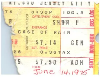 1975 Pink Floyd Concert Ticket Stub Wish You Were Here Roosevelt Stadium NJ • $143.23
