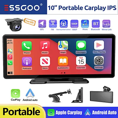 2024 Portable Car Stereo Wireless Apple CarPlay Android Auto IPS Screen USB +AHD • £102.95