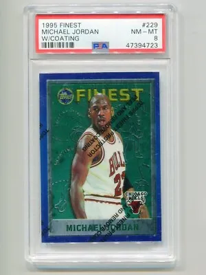 Michael Jordan Chicago Bulls 1995 Topps Finest #229 Psa 8 Basketball Card • $99.99