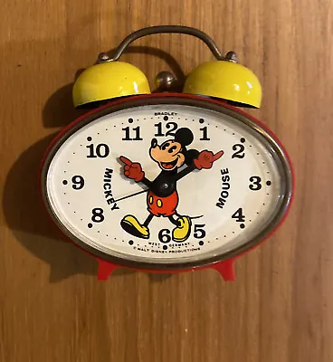 VINTAGE Bradley West Germany Disney Mickey Mouse Alarm Clock  • $34.99