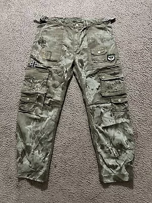 Robin's Pants Mens 42 Camo Mili Cargo Military Paratrooper Grunge Jeans Baggy • $150