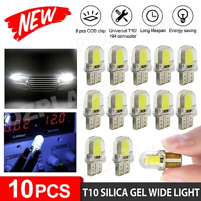 10pcs T10 194 168 W5W COB 8 SMD SILICA Bright LED Light Bulb 6000K Super White A • $5.65