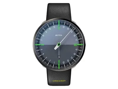 Botta Uno 24 Black Green Black Edition 45mm Titan 24 Hours Hand Watch • £393.92