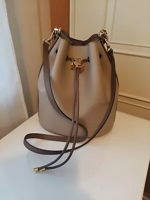 Ralph Lauren  Andie Large Leather   Drawstring  Bag • £70