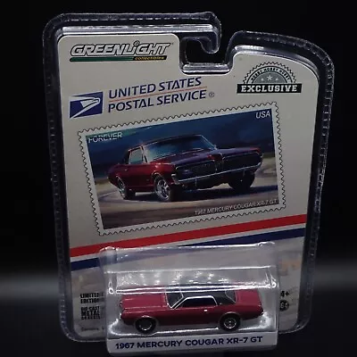 2024 Greenlight 1967 Mercury Cougar Xr-7 Gt Usps Hobby Exclusive 1:64 • $9.99