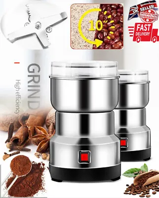 £15.99 • Buy Electric Coffee Grinder Grinding Milling Bean Nut Spice Matte Stainless Blender