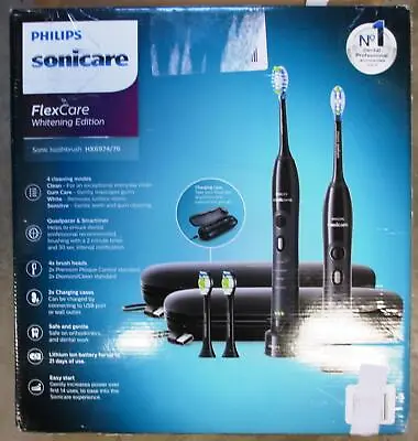PHILIPS Sonicare Flex Care HX6974 Electric Toothbrush - Black - New Opened Box • $219.18