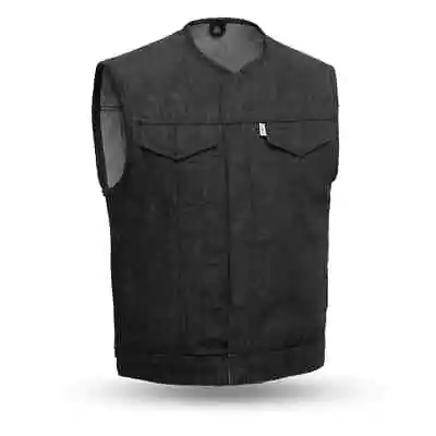 First Manufacturing Company Murdock - Men's Motorcycle Denim Vest • $76.50