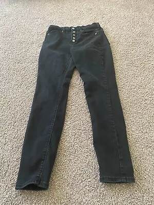 Mudd Womens Flx Stretch Black High Rise Button Fly Skinny Jegging Jeans Size 9 • $5.20