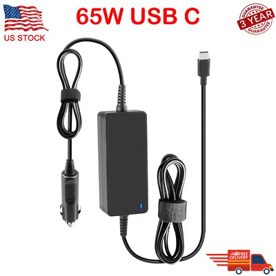 65W 61W 45W USB C TypeC Car Adapter Charger For Dell Lenovo HP ASUS Acer Samsung • $14.99