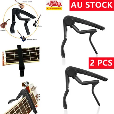 $7.98 • Buy 2pcs Guitar Banjo Ukulele Mandolin Clamp Premium Alloy Capo Quick Change Trigger