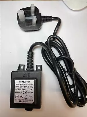 Replacement For 12V ~ 1000mA 12VA AC-AC ADAPTOR NF-12012IP64BS For Decking Light • £25.99