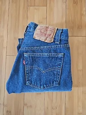 Vintage Levi's 501 Jeans USA Made Button Fly Denim Mens Size 28x33  • $54.99