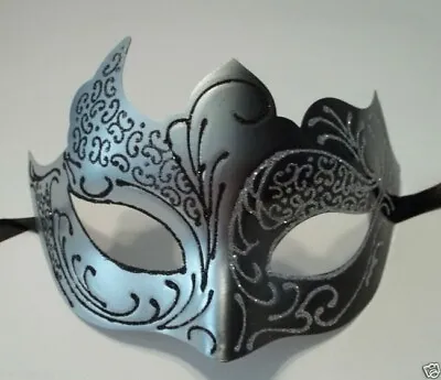 Black Gray Silver Venetian Mask Masquerade Mardi Gras • $11.35