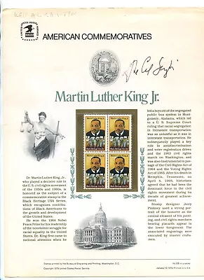 Rare REV AL SHARPTON  Hand Signed MARTIN LUTHER KING First Day Page GREAT PRICE • $24.44