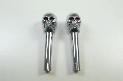 Skull Door Lock Knobs Universal Hot Rat Rod Street Rod Red Eyes Chevy Ford Mopar • $11.99