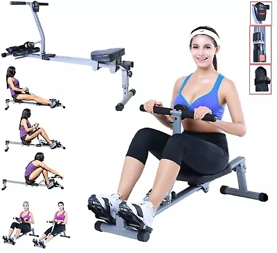 Iron Bar Rowing Machine 12 Adjustable Resistance Levels With Digital Monitor • $98