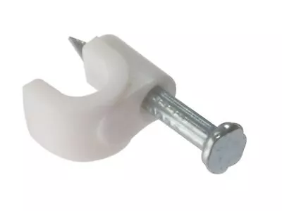 ForgeFix Cable Clip Round White 5-6mm Box 100 • £1.99