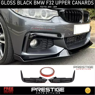 £44.99 • Buy Bmw F32 F33 Mad Style Front Splitter Lip Gloss Black Canards 2012-2019 M Sport