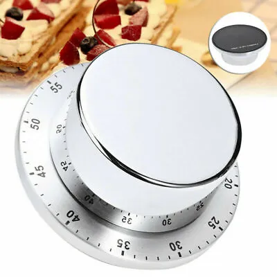 £9.89 • Buy Kitchen Magnetic Timer Mechanical Cooking Timer Alarm Clock Stainless Steel New
