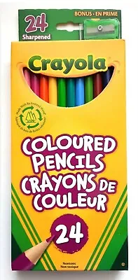 Crayola Coloured Pencils - Pack Of 24. Includes FREE Pencil Sharpener! • £5.49