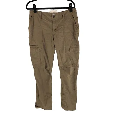 Eddie Bauer Womens Ripstop Cargo Pants Cotton Straight Leg Brown 6 • $16.99