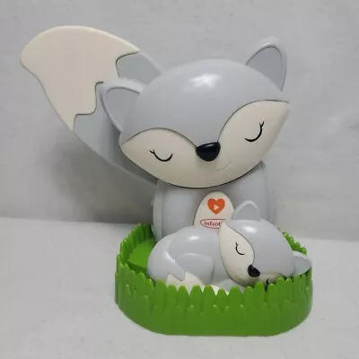 Infantino Musical Night Light Soother Gray Fox & Baby Sound Lights Work **Read** • $11.98