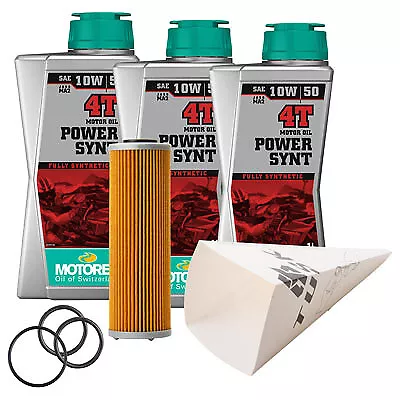 TUSK 1529860331 4-Stroke Oil Change Kit Motorex Power Full Synthetic 4T 10W-50 • $69.61