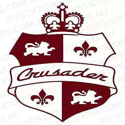 REGENT CRUSADER SHIELD Vintage Retro Caravan Decal Sticker  • $28