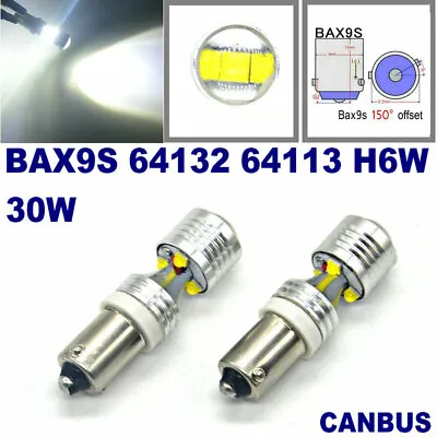 2x BAX9S H6W 64132 64113 White 6000K LED Parking Lights For W210 E420 • $16.49