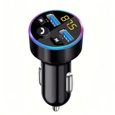 Wireless Car Charger Adapter Fast Bluetooth FM Transmitter For IPhone Samsung • £7.99