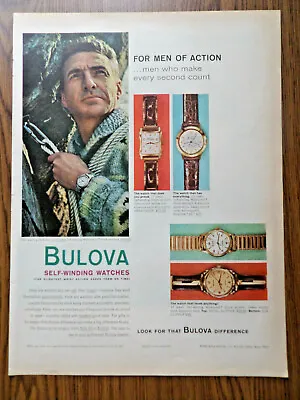 $3 • Buy 1959 Bulova Watches Ad   For Men Of Action   Sea King