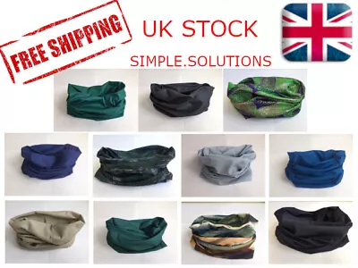 Neck Gaiter Bandana Headband Snood Scarf Face Cover Biker Cycling Multi Use UK • £3.49