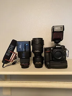 Nikon D7100 Camera Bundle W/Fisheye Lens Flashes And Microphone • $750