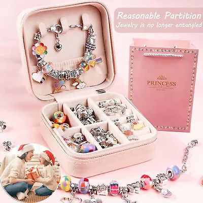 Bracelet Making Kit Beads Jewellery Charms Pendant DIY Craft Christmas Xmas Gift • $7.99