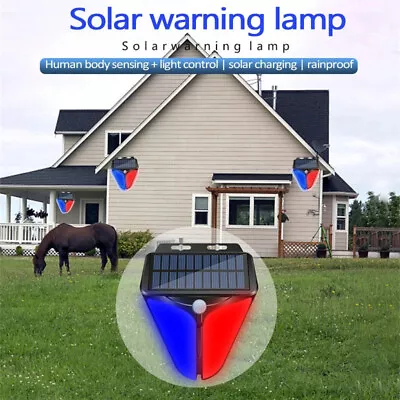 Solar Alarm Light Strobe Lamp Wireless Motion Sensor Detector Outdoor 100db USA • $8.99