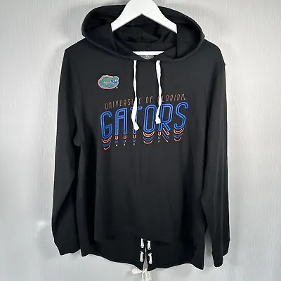 University Florida Gators Lace Back Hoodie Black Sweater Football Women's XL • £29.99