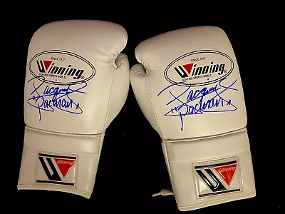 Manny Pacman Pacquiao Signed Winning Boxing Glove Pair • $300