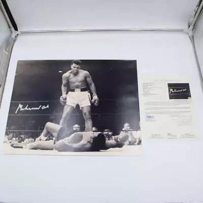 Muhammad Ali Signed 16x20 Photo Standing Over Liston Autograph JSA LOA D11526 • $699.99