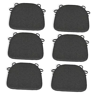  Kitchen Chair Cushions For Dining Pads Set Of Room Seat Indoor U 6 Black Gray • $123