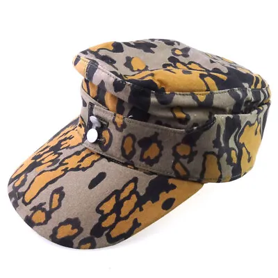 WWII German Elite Army M43 Autumn Oakleaf Camouflage Cotton Cap Hat Size EU 62 • $24.54