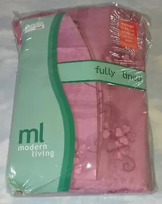 £19.99 • Buy NEW *Lovely* DUNELM MILL/ W46  X L54 / Lined Curtains And Tiebacks/Rose-coloured