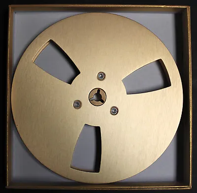 New Analog Audio 7  X 1/4  Metal Tape Reel -trident Hub- Gold -akai Teac Pioneer • $38.50