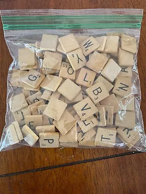 Scrabble Vintage Letter Tiles Genuine Game Pieces • $10